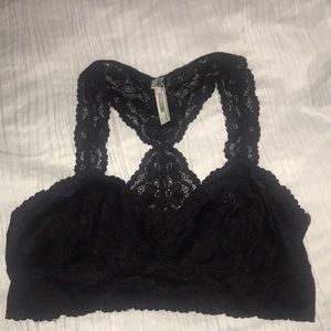 Free People Black Bralet